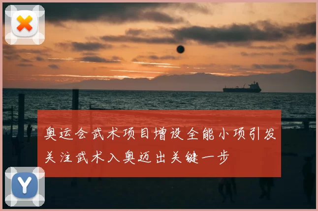 奥运会武术项目增设全能小项引发关注武术入奥迈出关键一步